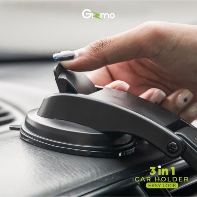 Gizmo ที่วางโทรศัพท์ในรถ Car holder 3in1 ตั้งได้ทั้งในรถ และบนโต๊ะทำงาน ที่ยึดมือถือ รุ่น GH-042 ประกัน 1 ปี