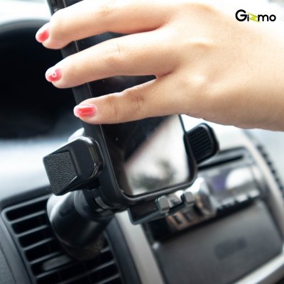 Gizmo GH-057 ที่วางโทรศัพท์ในรถ แบบเสียบช่องแอร์หนีบล็อค สีดำ ประกันสินค้า 1 ปี