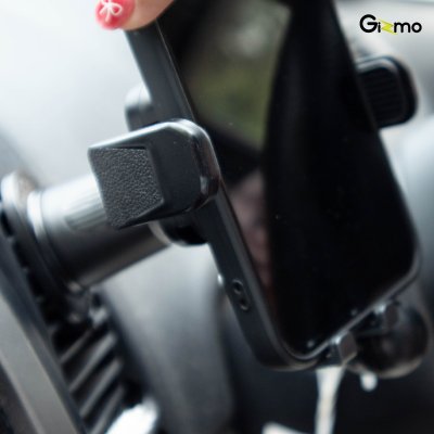 Gizmo GH-057 ที่วางโทรศัพท์ในรถ แบบเสียบช่องแอร์หนีบล็อค สีดำ ประกันสินค้า 1 ปี