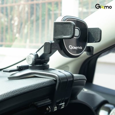 Gizmo GH-058 Bracket Auto Clamp หนีบบริเวณคอลโซลหน้ารถ Car holder ที่ยึดมือถือ สีดำ ประกันสินค้า 1 ปี