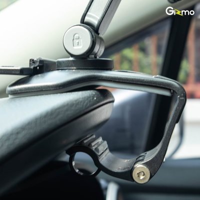 Gizmo GH-058 Bracket Auto Clamp หนีบบริเวณคอลโซลหน้ารถ Car holder ที่ยึดมือถือ สีดำ ประกันสินค้า 1 ปี