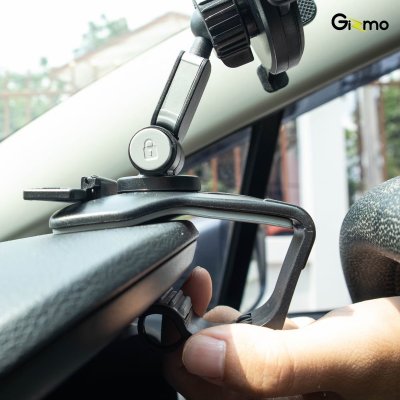Gizmo GH-058 Bracket Auto Clamp หนีบบริเวณคอลโซลหน้ารถ Car holder ที่ยึดมือถือ สีดำ ประกันสินค้า 1 ปี