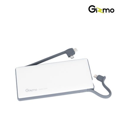 Gizmo Power bank แบตสำรอง Built-in ในตัว 3 เส้น ขนาดความจุแบตเตอรี่ 10,000 mAh รุ่น GP-006