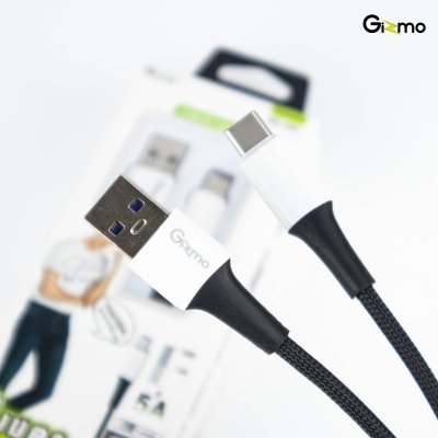 Gizmo สายชาร์จไทป์ซี Type-C ผ้าถัก ความยาว 2 เมตร 5A รุ่น GU-051