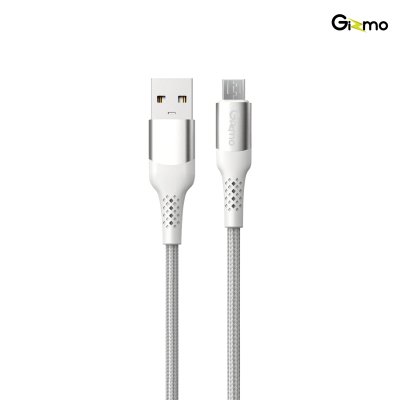 Gizmo สายชาร์จ Micro ผ้าถัก 2 เมตร 3A รุ่น GU-064