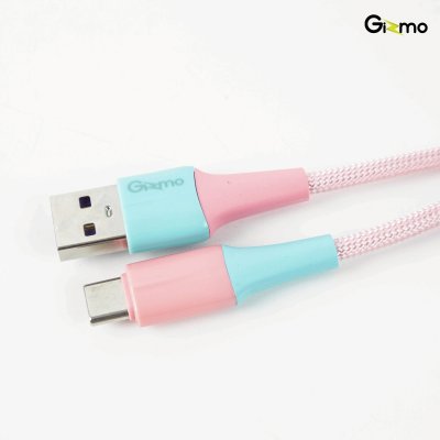 Gizmo สายชาร์จ TYPE-C ไทป์ซี สายชาร์จ ผ้าถัก ความยาว 2 เมตร 5A รุ่น GU-066