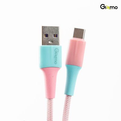 Gizmo สายชาร์จ TYPE-C ไทป์ซี สายชาร์จ ผ้าถัก ความยาว 2 เมตร 5A รุ่น GU-066