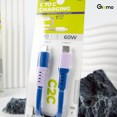 Gizmo สายชาร์จอุด้ง C to C Charging 60W รุ่น GU-069
