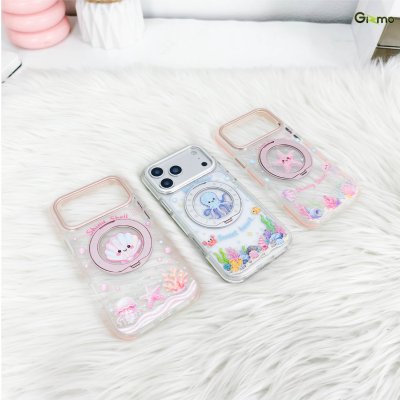Gizmo MagSafe Stand Ocean Style iPhone 17/18 Series เคสใสลายการ์ตูนท้องทะเล รองรับ MagSafe