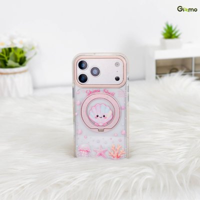 Gizmo MagSafe Stand Ocean Style iPhone 17/18 Series เคสใสลายการ์ตูนท้องทะเล รองรับ MagSafe