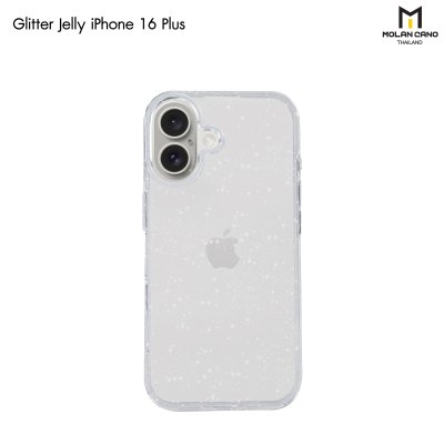 MOLAN CANO Gliter Jelly Case Clear รุ่น iPhone 16/16+/16pro/16Pro max เคสใส แบบนิ่ม กลิตเตอร์ กากเพชร