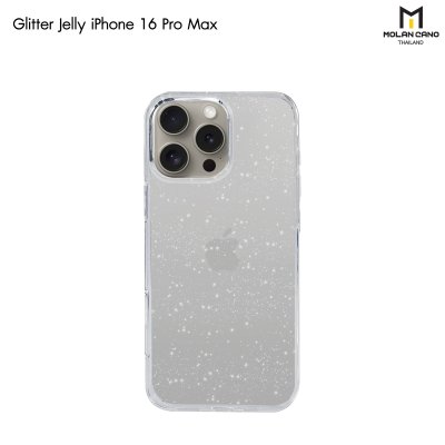 MOLAN CANO Gliter Jelly Case Clear รุ่น iPhone 16/16+/16pro/16Pro max เคสใส แบบนิ่ม กลิตเตอร์ กากเพชร