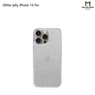 MOLAN CANO Gliter Jelly Case Clear รุ่น iPhone 16/16+/16pro/16Pro max เคสใส แบบนิ่ม กลิตเตอร์ กากเพชร