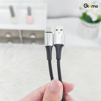 Gizmo สายชาร์จ Lightning ไลท์นิ่ง สายไอโฟน ผ้าถัก ความยาว 2 เมตร 3A รุ่น GU-065