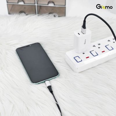 Gizmo สายชาร์จ Lightning ไลท์นิ่ง สายไอโฟน ผ้าถัก ความยาว 2 เมตร 3A รุ่น GU-065