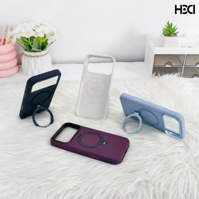 HDD (HBC-477) Tasman Series iPhone 17/18 Series เคสซิลิโคน MagSafe พร้อมขาตั้งหมุน 360°