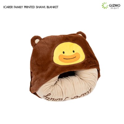 หมอนรองคอ + ผ้าห่ม Icarer Family Printed Shawl Blanket