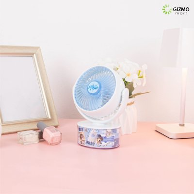 ICE Cube Desktop Fan พัดลมตั้งโต๊ะชาร์จไฟได้ลายการ์ตูนสัตว์เลี้ยงน่ารัก รุ่น TYX9245T