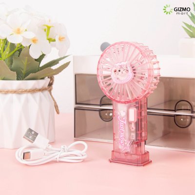 ICE Cube Handheld Fan Pet Paradise พัดลมพกพาดีไซน์ใส รุ่น JA-F03T