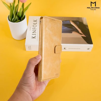 Molan Cano Issue Diary เคสฝาพับหนังพรีเมียม ช่องใส่บัตร 5 ใบ สำหรับ Samsung A37