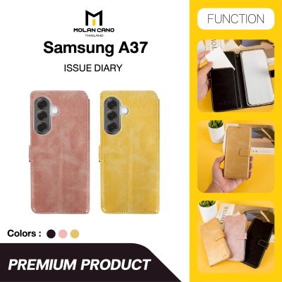 Molan Cano Issue Diary เคสฝาพับหนังพรีเมียม ช่องใส่บัตร 5 ใบ สำหรับ Samsung A37