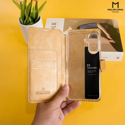 Molan Cano Issue Diary เคสฝาพับหนังพรีเมียม ช่องใส่บัตร 5 ใบ สำหรับ Samsung A37