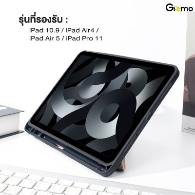Gizmo case สำหรับไอแพด ตัวเคสเป็นเนื้อผ้า มีที่ใส่ปากกา รุ่น Newsy Shock รองรับ iPad Air4/5 / iPad Pro11