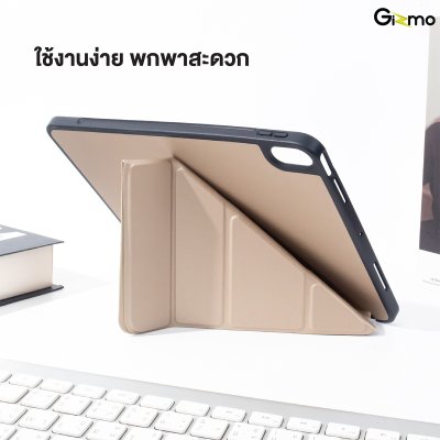 Gizmo case สำหรับไอแพด ตัวเคสเป็นเนื้อผ้า มีที่ใส่ปากกา รุ่น Newsy Shock รองรับ iPad Air4/5 / iPad Pro11
