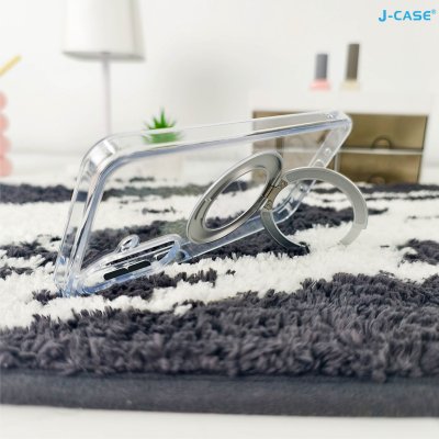 J-Case Crystal Armor Rotating MagSafe Clear Samsung Galaxy A27 5G พร้อมขาตั้งหมุน 360 องศา