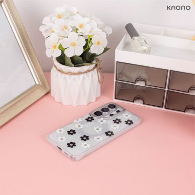 KAONO Magnetic Flower Case Series C – Small Flower S26 Ultra เคสใสลายดอกไม้เล็ก