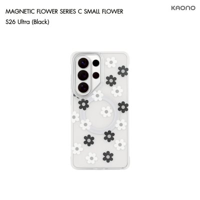 KAONO Magnetic Flower Case Series C – Small Flower S26 Ultra เคสใสลายดอกไม้เล็ก