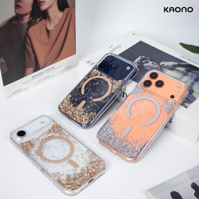 KAONO Moonlight Series MagSafe เคสใสกลิตเตอร์ ปกป้องรอบด้าน iPhone 17