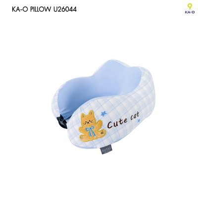 KA-O U-shape Functional Pillow Blue Cat หมอนรองคอทรงยู ลายน้องแมวสีฟ้า รุ่น U26044