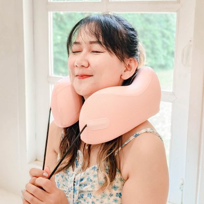 KA-O Travel New U-Shape Memory Foam Neck Pillow หมอนรองคอเมมโมรี่โฟมทรงสูง ดีไซน์ 3D กระชับต้นคอ