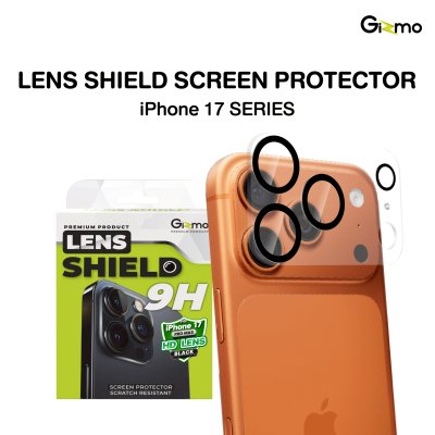 Gizmo HD Lens Shield Black กระจกกันเลนส์เต็มแผ่นขอบดำ iPhone 17