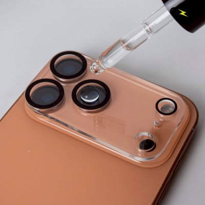 Gizmo HD Lens Shield Black กระจกกันเลนส์เต็มแผ่นขอบดำ iPhone 17