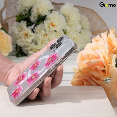 Gizmo Defense Lux Flower case เคสชาร์จได้ลายดอกไม้  สีฟ้า/แดง/ขาว รองรับไอโฟน 15/15pro/15pro max