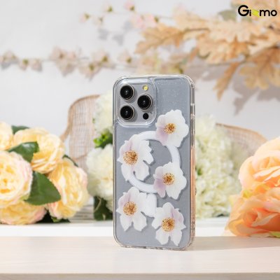 Gizmo Defense Lux Flower case เคสชาร์จได้ลายดอกไม้  สีฟ้า/แดง/ขาว รองรับไอโฟน 15/15pro/15pro max