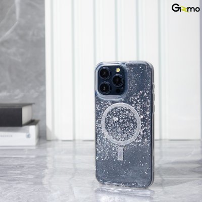 Gizmo Defense Lux glitter with case เคสสำหรับชาร์จ เคสใสมีกลิตเตอร์ สีทอง/เงิน รองรับไอโฟน 15/15pro/15pro max