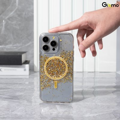 Gizmo Defense Lux glitter with case เคสสำหรับชาร์จ เคสใสมีกลิตเตอร์ สีทอง/เงิน รองรับไอโฟน 15/15pro/15pro max