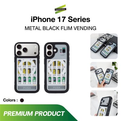 GIZMO WWPC Metal Black Case with MagSafe Film Vending เคสลายตู้ฟิล์ม ขอบดำเมทัลลิก iPhone 17