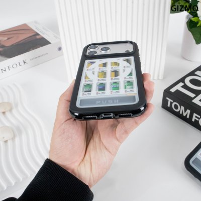 GIZMO WWPC Metal Black Case with MagSafe Film Vending เคสลายตู้ฟิล์ม ขอบดำเมทัลลิก iPhone 17