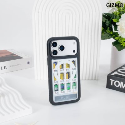 GIZMO WWPC Metal Black Case with MagSafe Film Vending เคสลายตู้ฟิล์ม ขอบดำเมทัลลิก iPhone 17