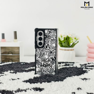 Molan Cano Metal Black Mag Printing เคสหรับ Samsung Galaxy Z Fold 8 Ultra