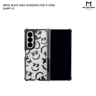 Molan Cano Metal Black Mag Printing เคสหรับ Samsung Galaxy Z Fold 8 Ultra