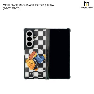 Molan Cano Metal Black Mag Printing เคสหรับ Samsung Galaxy Z Fold 8 Ultra