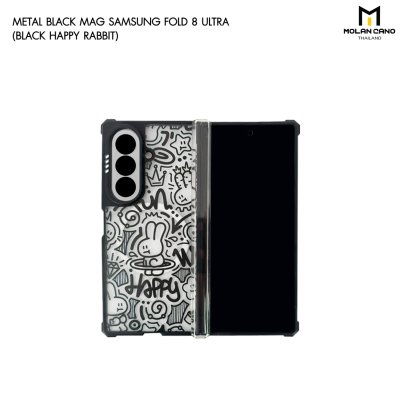 Molan Cano Metal Black Mag Printing เคสหรับ Samsung Galaxy Z Fold 8 Ultra