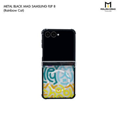 Molan Cano Metal Black Mag Printing เคสหรับ Samsung Galaxy Z Flip 8