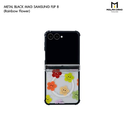 Molan Cano Metal Black Mag Printing เคสหรับ Samsung Galaxy Z Flip 8