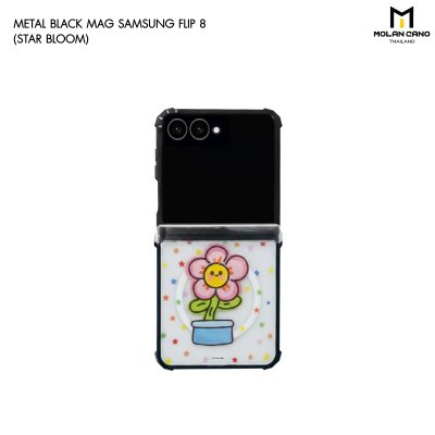 Molan Cano Metal Black Mag Printing เคสหรับ Samsung Galaxy Z Flip 8